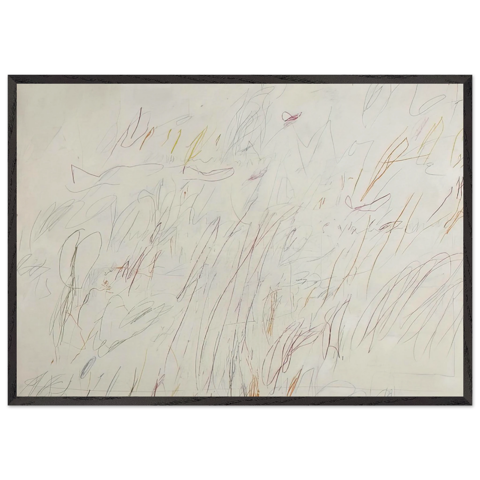 Sunset N1 - Cy Twombly Framed Art Print – Black Wooden Frame - Default Title - -Framed Art Print