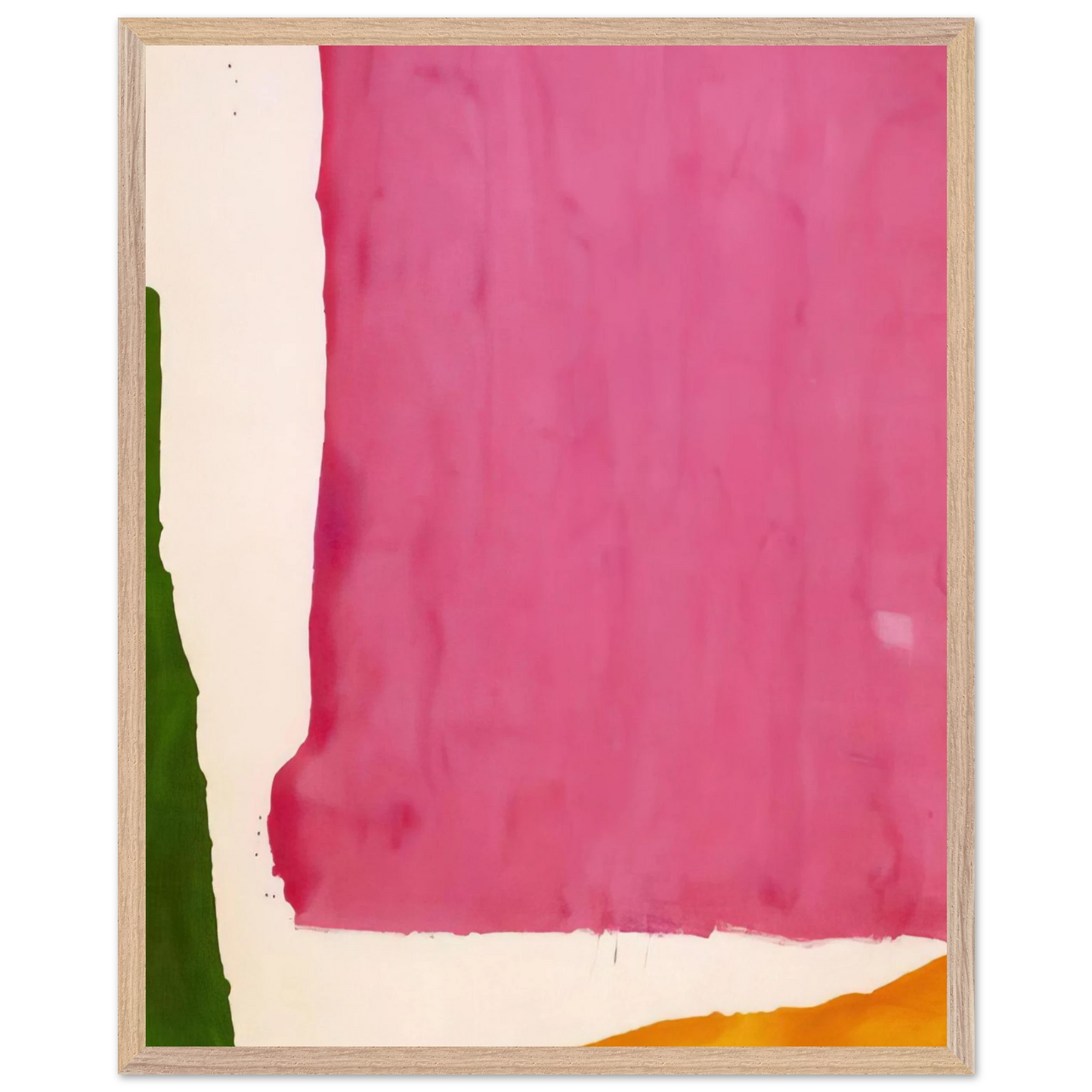 Helen Frankenthaler - Mauve District - 1966 Wall art - 28x43  cm / XL (11x17 inches) - Premium Wooden Framed Poster With Fine Art Paper - White frame