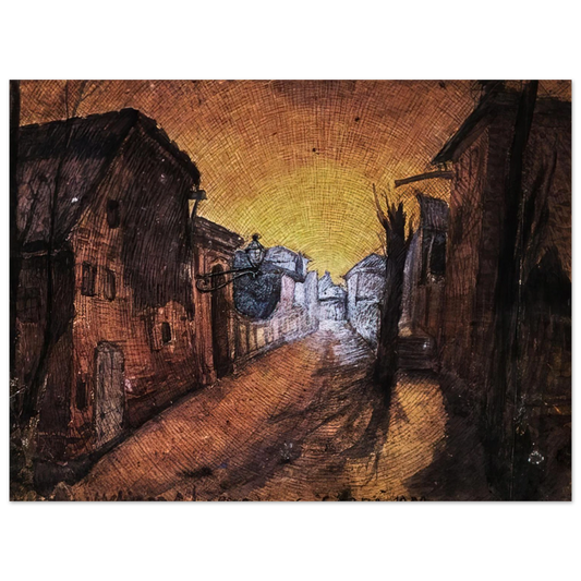 Carlo Carra - LA STRADA DI CASA 1900 Fine Art Poster - Default Title