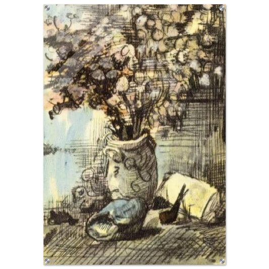 Honesty in a Vase - Vincent van Gogh Acrylic Print - 70x100 cm / 28x40″ inches | Vincent van Gogh Wall Art | Vincent van Gogh Prints