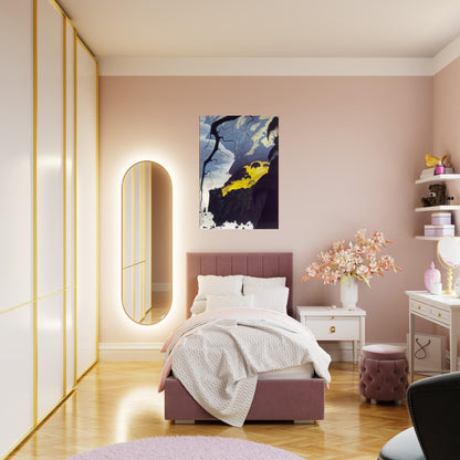 Carmel Highlands - Eyvind Earle Brushed Aluminum Print - 70x100 cm / 28x40 inches | Eyvind Earle Aluminum Print | Eyvind Earle Prints