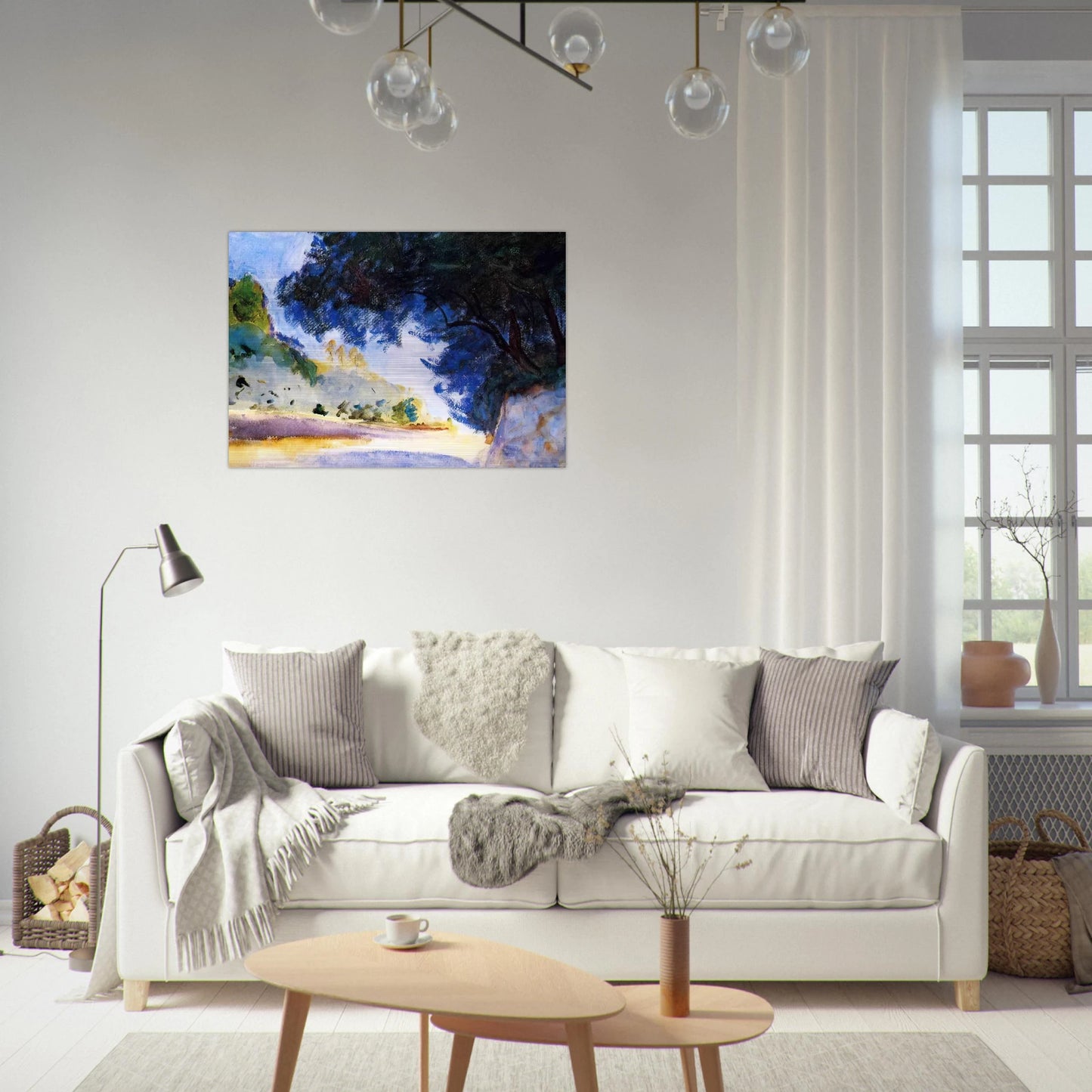 Landscape, Olive Trees, Corfu - John Singer Sargent Brushed Aluminum Print - 70x100 cm / 28x40 inches | John Singer Sargent Aluminum Print | John Singer Sargent Prints