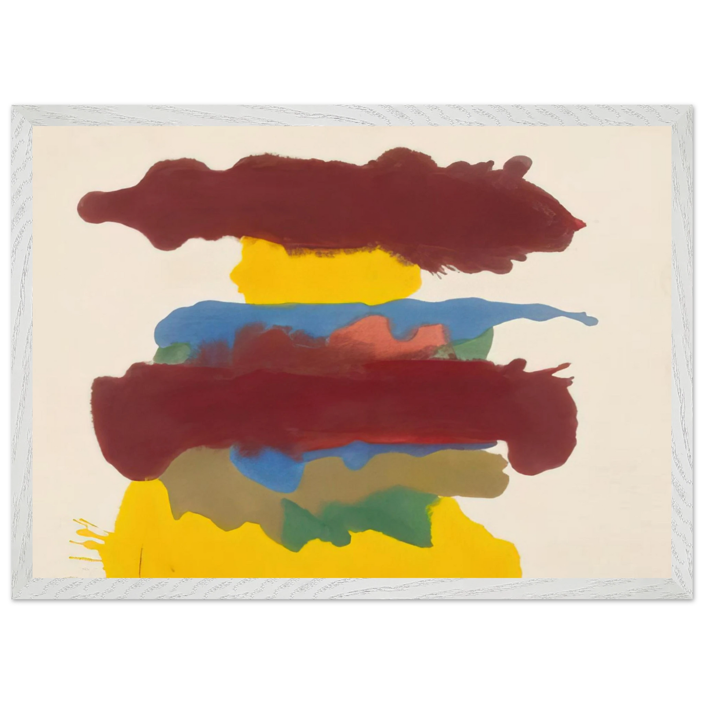 Helen Frankenthaler - Weather Change - 1963 Wall art - 30x45 cm / 12x18 inches - Premium Wooden Framed Poster With Fine Art Paper - Wood frame
