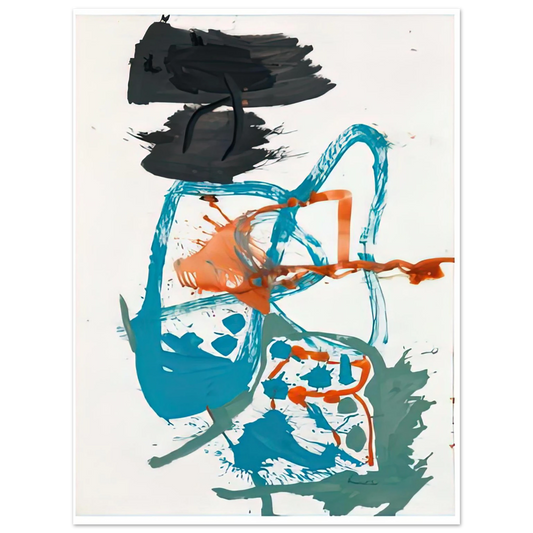 Helen Frankenthaler - Winter Figure with Black Overhead, 1959- Wall Art - 21x29.7 cm / 8x12" - Fine Art Poster - -