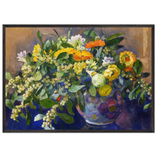 VASE OF FLOWERS 1923 - Theo van Rysselberghe Framed Art Print – Black Wooden Frame - Default Title - -Framed Art Print