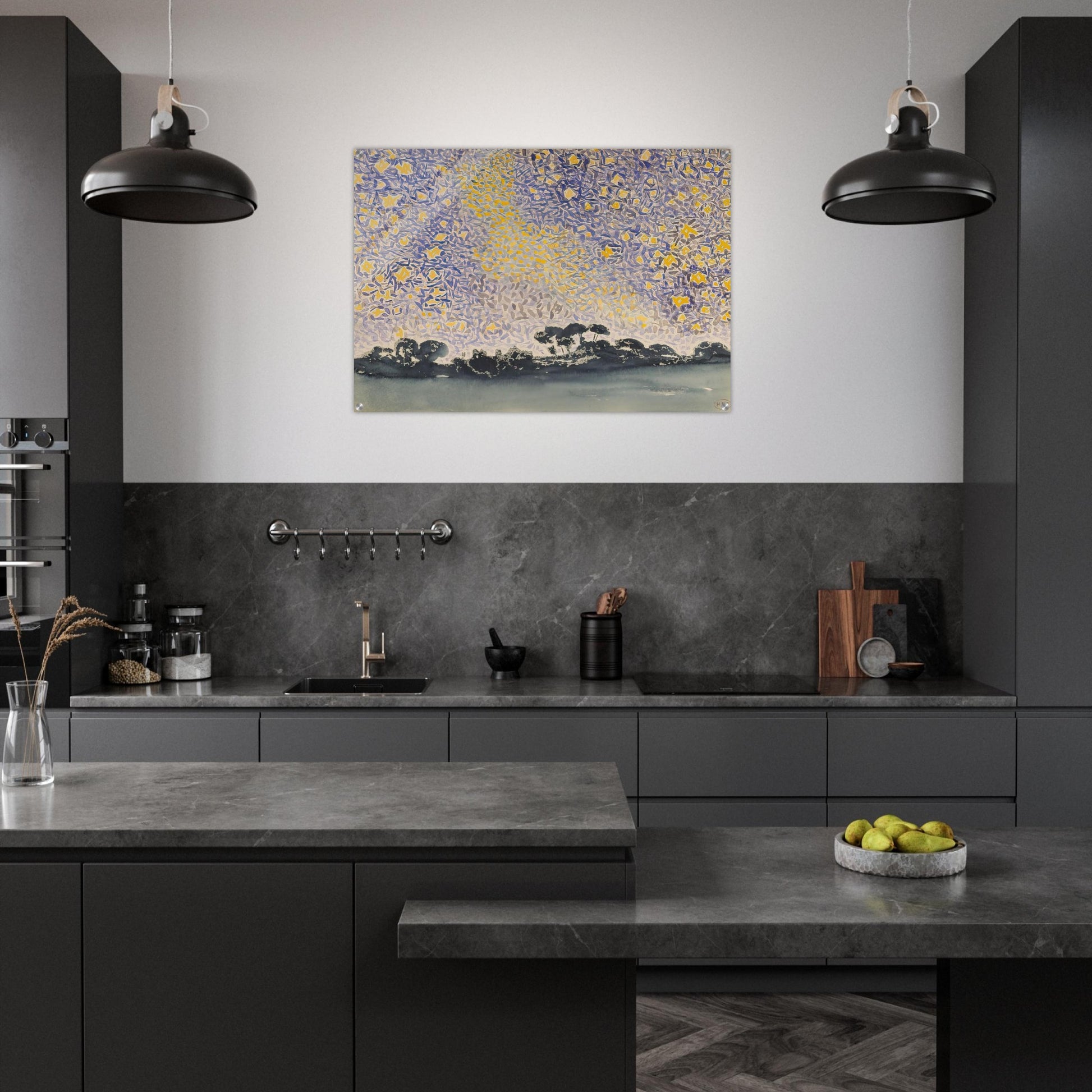 Landscape with Stars - Henri-Edmond Cross Acrylic Print - 70x100 cm / 28x40″ inches