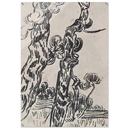 Two Pinetrees - Vincent van Gogh Acrylic Print - 70x100 cm / 28x40″ inches