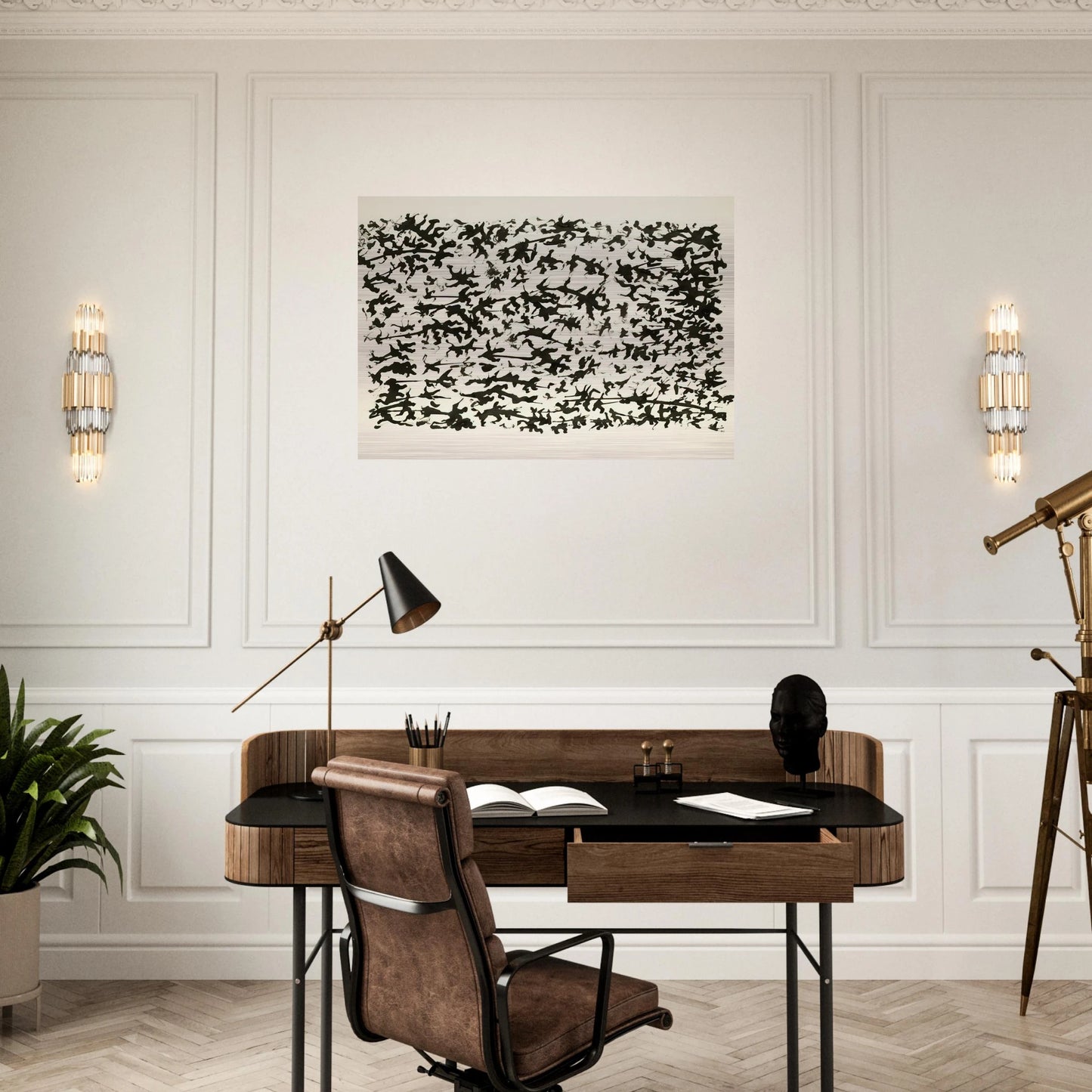 UNTITLED 7 - Henri Michaux Brushed Aluminum Print - 70x100 cm / 28x40 inches | Henri Michaux Aluminum Print | Henri Michaux Prints