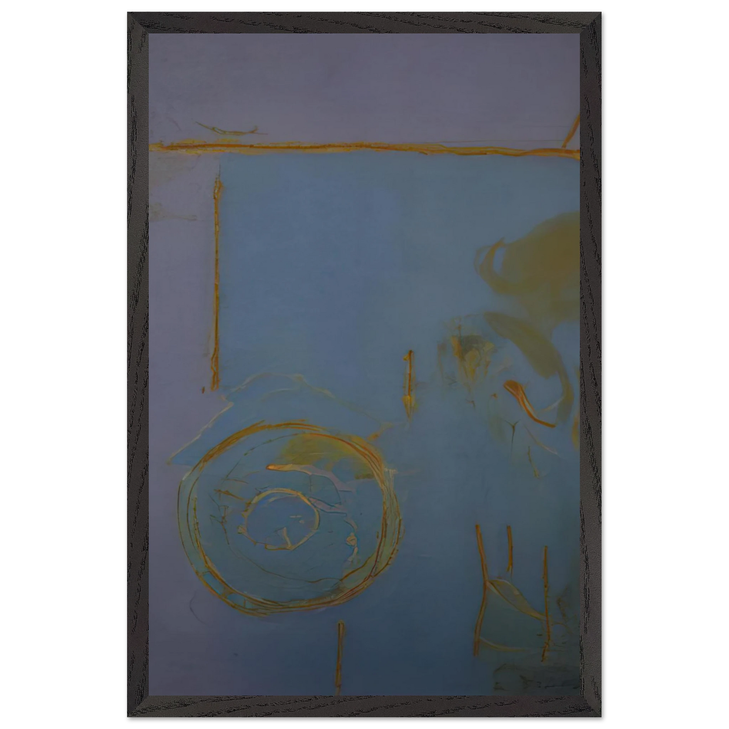 Helen Frankenthaler - Guadalupe - 1989 Wall art - 28x43  cm / XL (11x17 Inches) - Premium Wooden Framed Poster With Fine Art Paper - Black frame