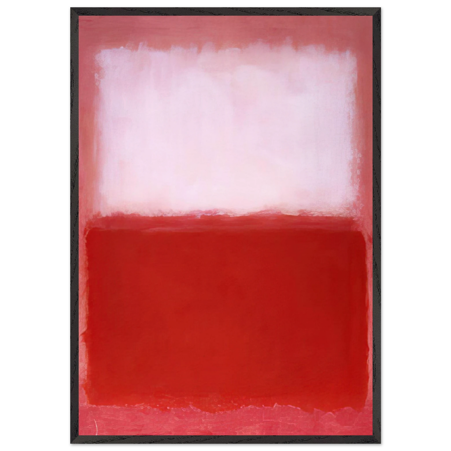 White Over Red - 1957 - Mark Rothko Framed Art Print – Black Wooden Frame - Default Title - -Framed Art Print