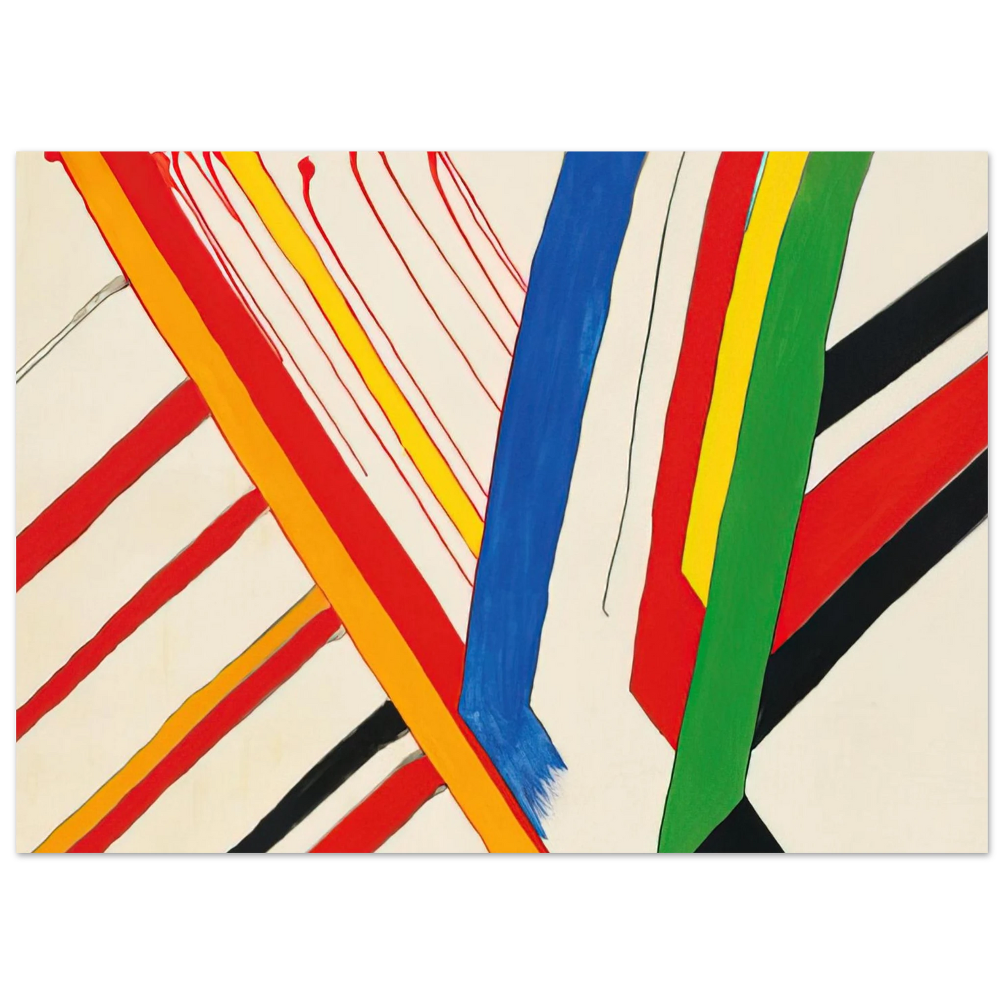 Alexander Calder - THE GREEN STRIPE 1963 Fine Art Poster - 40x60 cm / 16x24 inches