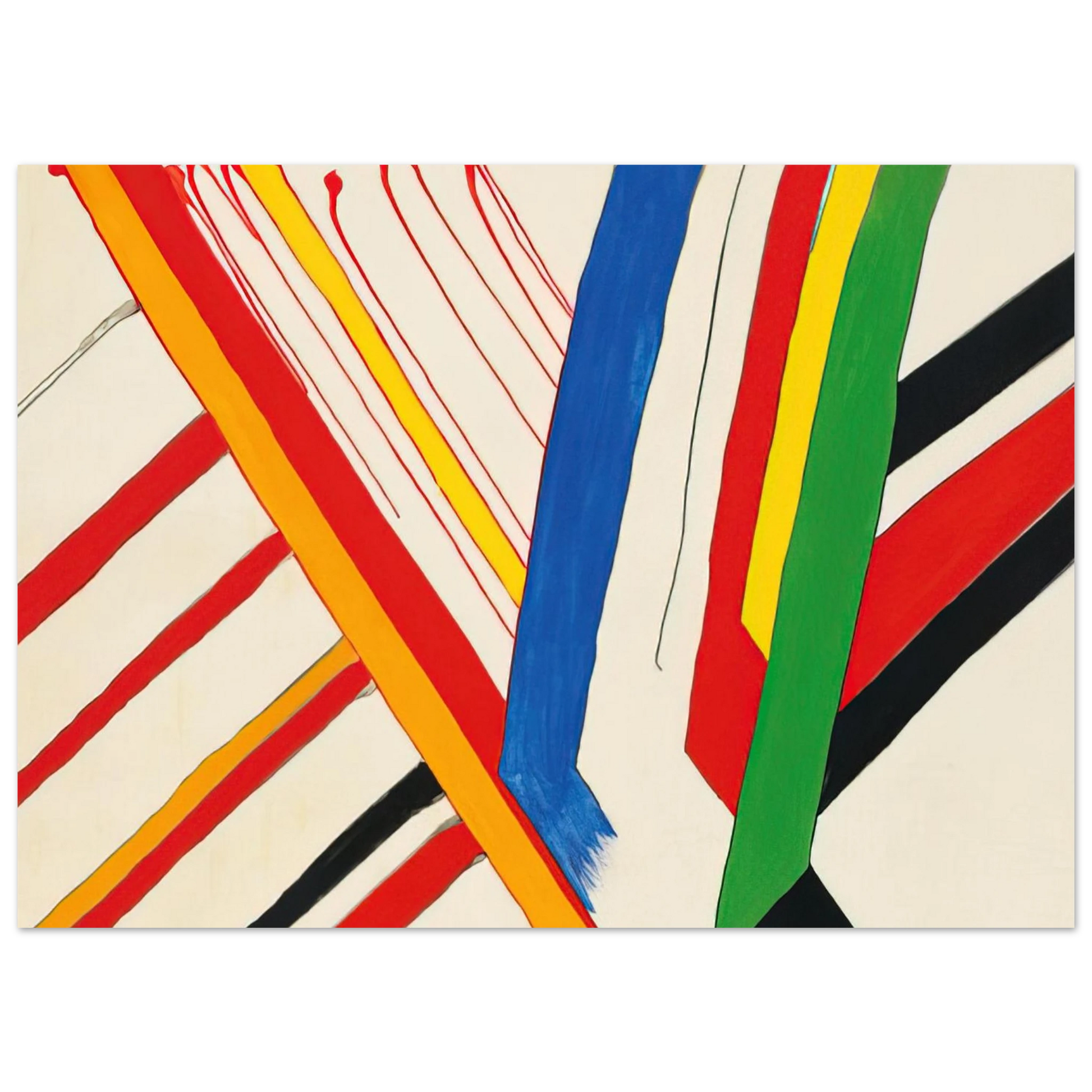 Alexander Calder - THE GREEN STRIPE 1963 Fine Art Poster - 40x60 cm / 16x24 inches