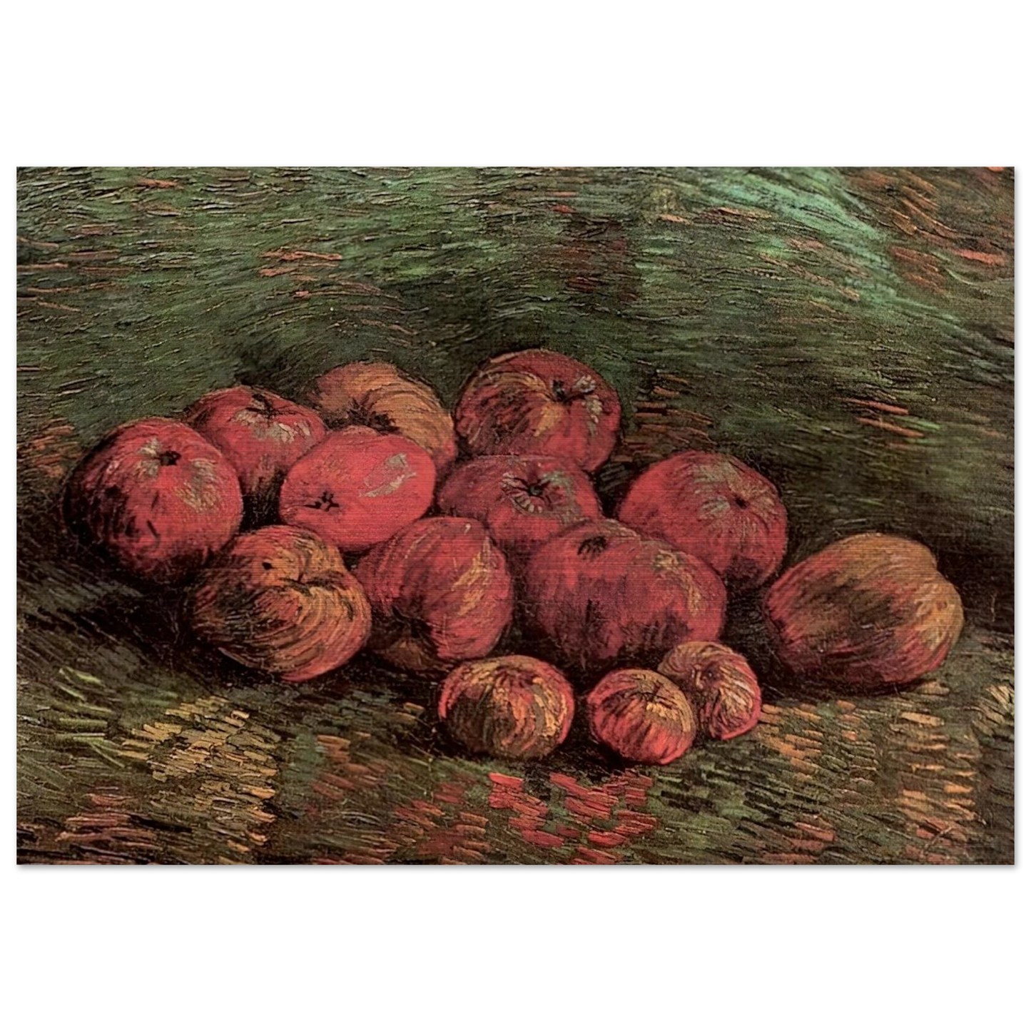 Still Life with Apples - Vincent van Gogh Brushed Aluminum Print - 70x100 cm / 28x40 inches | Vincent van Gogh Aluminum Print | Vincent van Gogh Prints