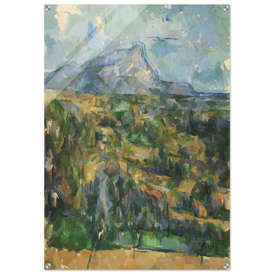 Mont Sainte Victoire - Paul Cézanne Acrylic Print - 70x100 cm / 28x40″ inches | Paul Cézanne Wall Art | Paul Cézanne Prints