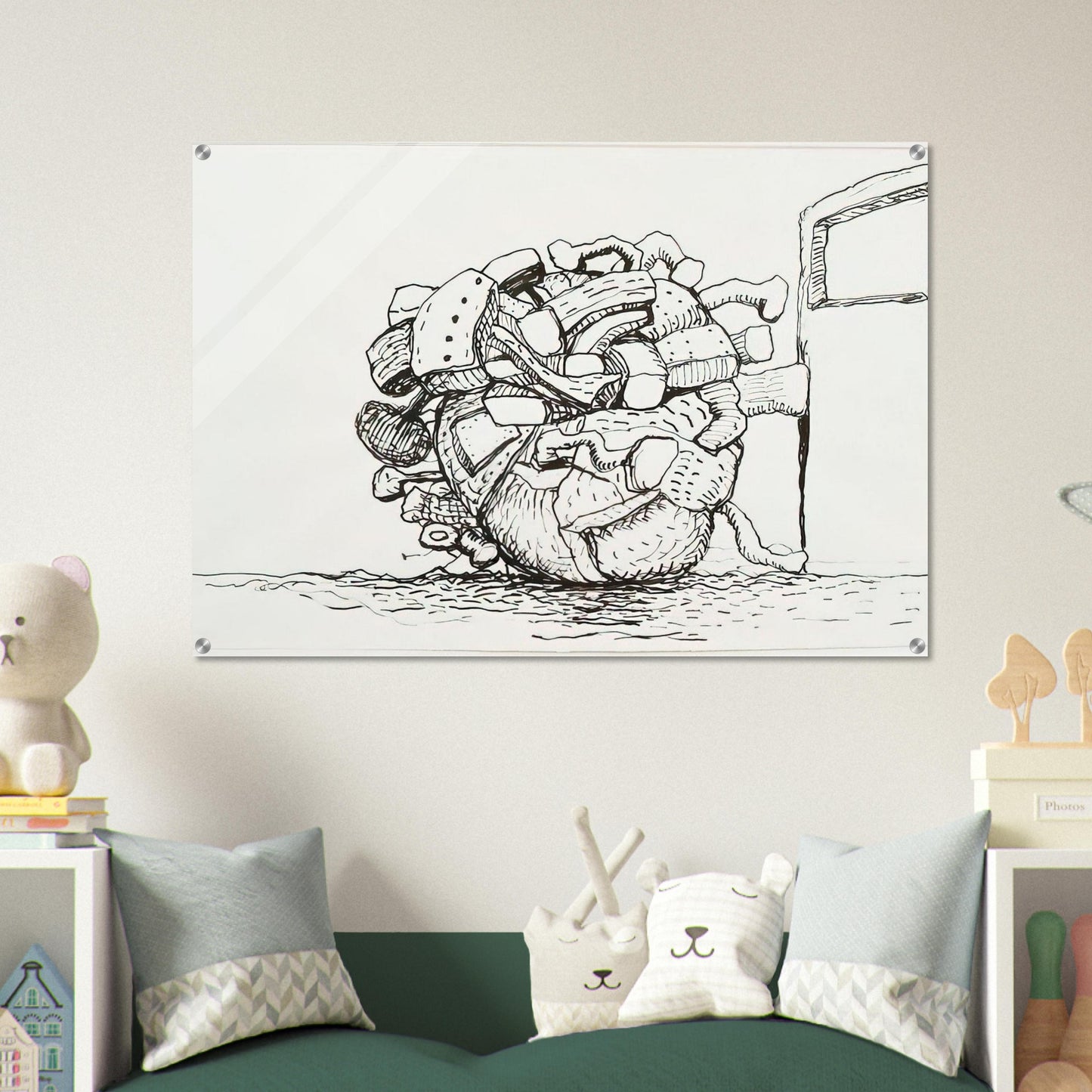 UNTITLED 1 - Philip Guston Acrylic Print - 70x100 cm / 28x40″ inches | Philip Guston Wall Art | Philip Guston Prints