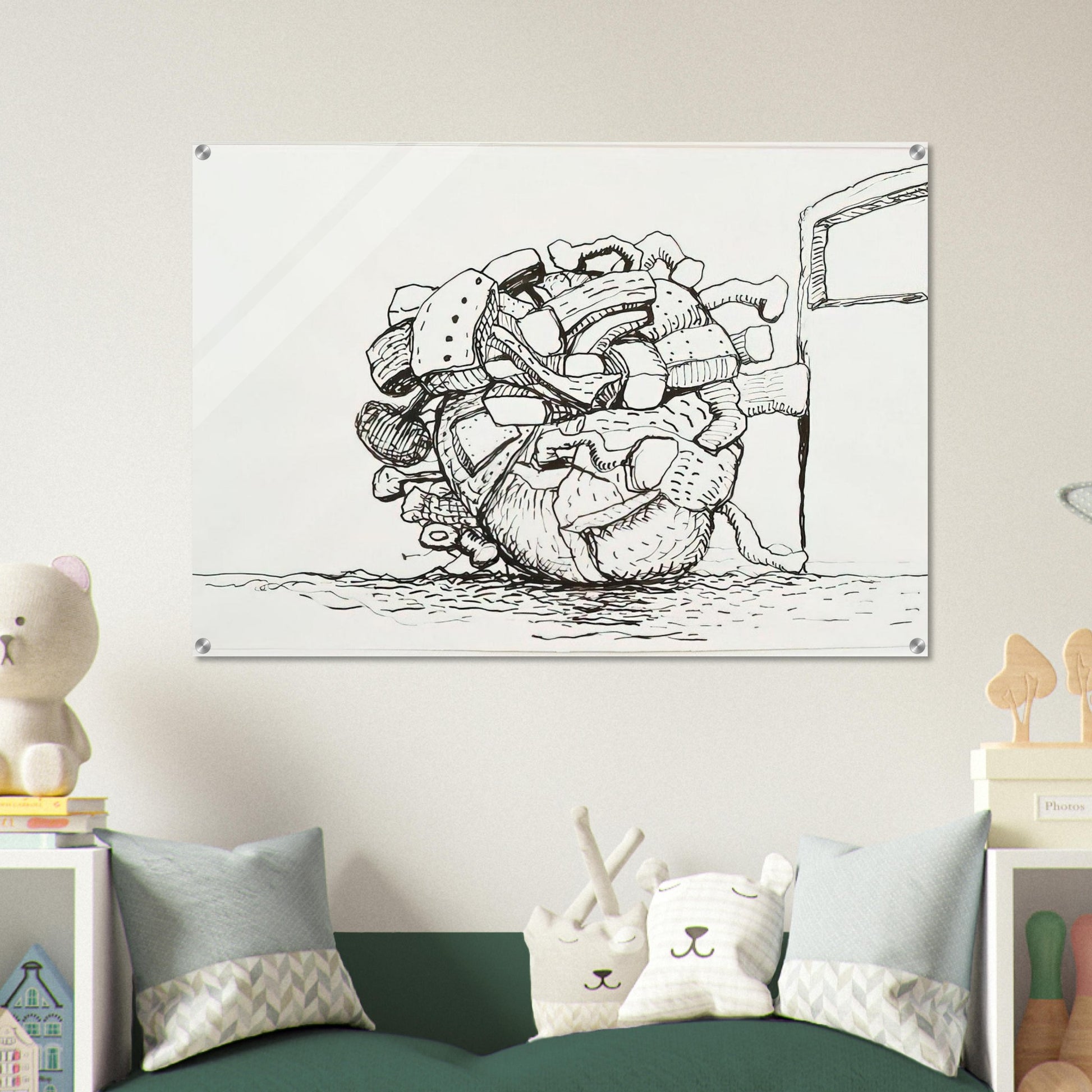 UNTITLED 1 - Philip Guston Acrylic Print - 70x100 cm / 28x40″ inches | Philip Guston Wall Art | Philip Guston Prints