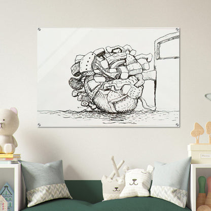 UNTITLED 1 - Philip Guston Acrylic Print - 70x100 cm / 28x40″ inches | Philip Guston Wall Art | Philip Guston Prints