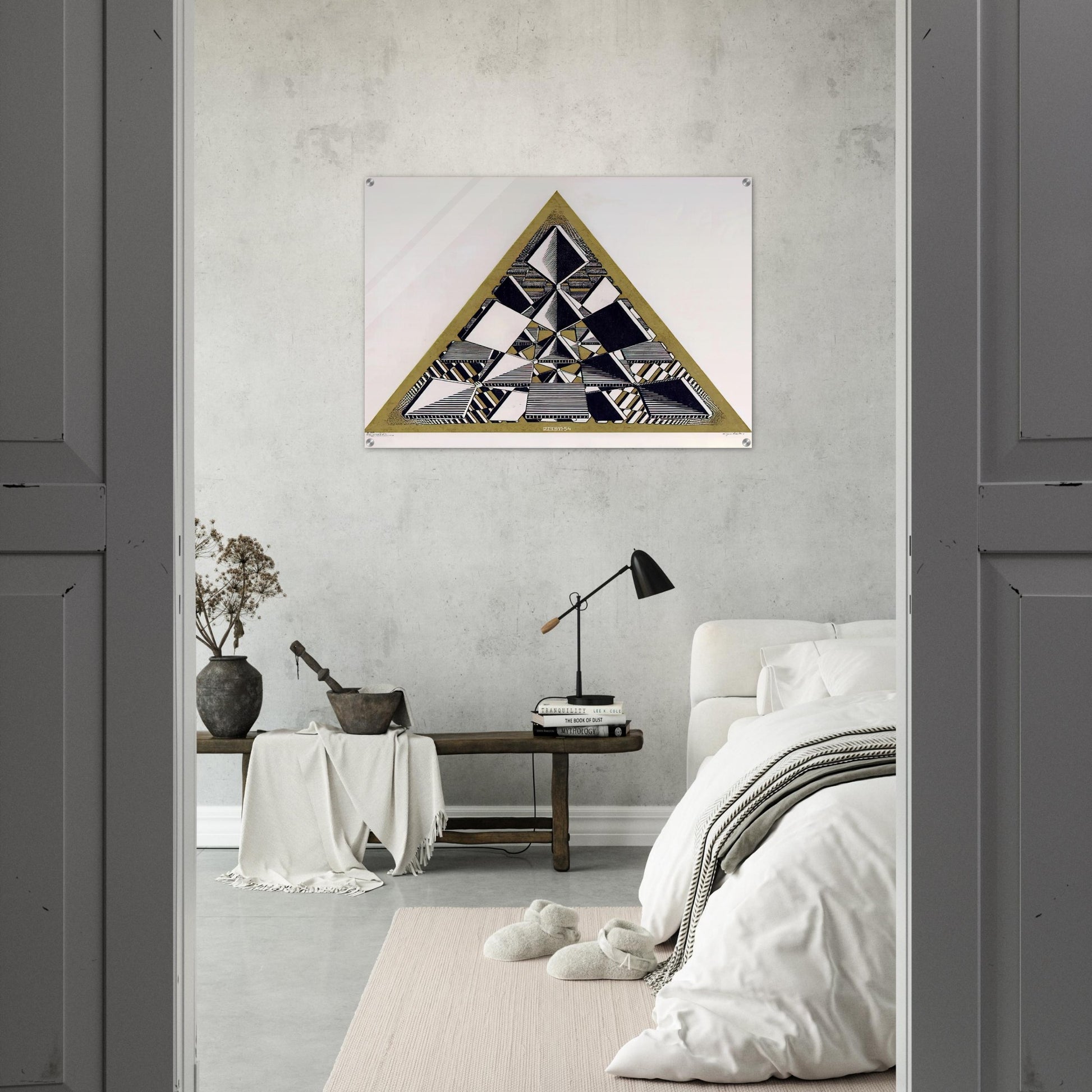 THREE INTERSECTING PLANES COLOUR - MC Escher Acrylic Print - 70x100 cm / 28x40″ inches | MC Escher Wall Art | MC Escher Prints