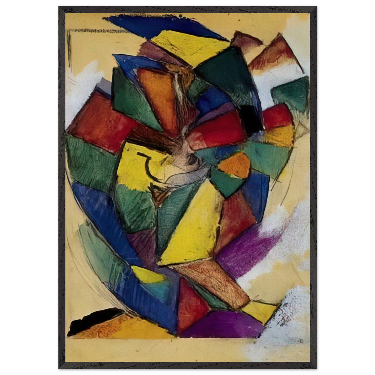 Synchromy - Synchromism - Morgan Russell Framed Art Print – Black Wooden Frame - Default Title - -Framed Art Print