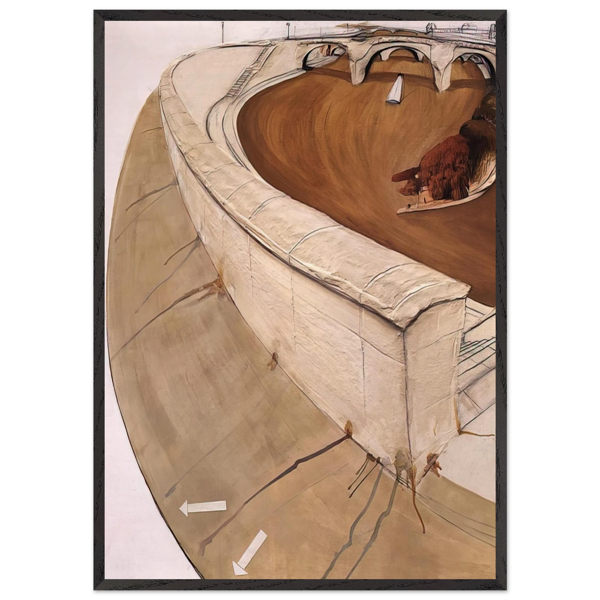 The 15 Great Dog Pisses of Paris - 1989 - Brett Whiteley Framed Art Print – Black Wooden Frame - Default Title - -Framed Art Print