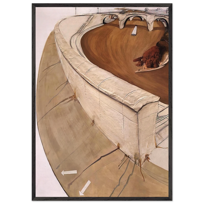 The 15 Great Dog Pisses of Paris - 1989 - Brett Whiteley 70x100 cm / 28x40 inches Framed Art Print – Black Wooden Frame