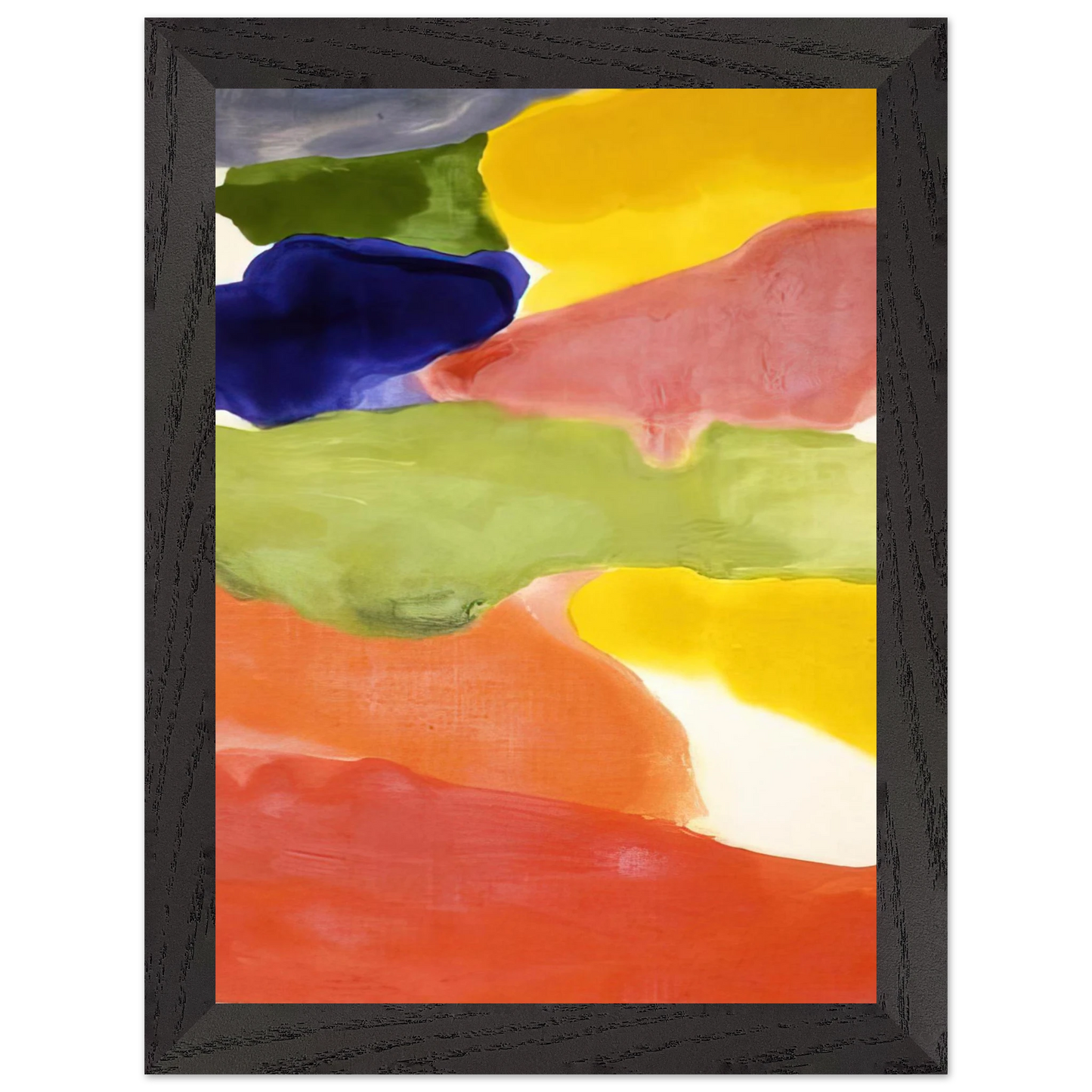 Helen Frankenthaler - Tutti-Fruitti - 1966 Wall art - 30x45 cm / 12x18 inches - Premium Wooden Framed Poster With Fine Art Paper - White frame