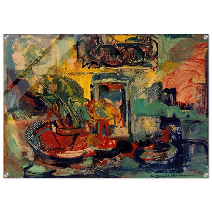 Still Life Interior - Hans Hofmann Acrylic Print - 70x100 cm / 28x40″ inches | Hans Hofmann Wall Art | Hans Hofmann Prints