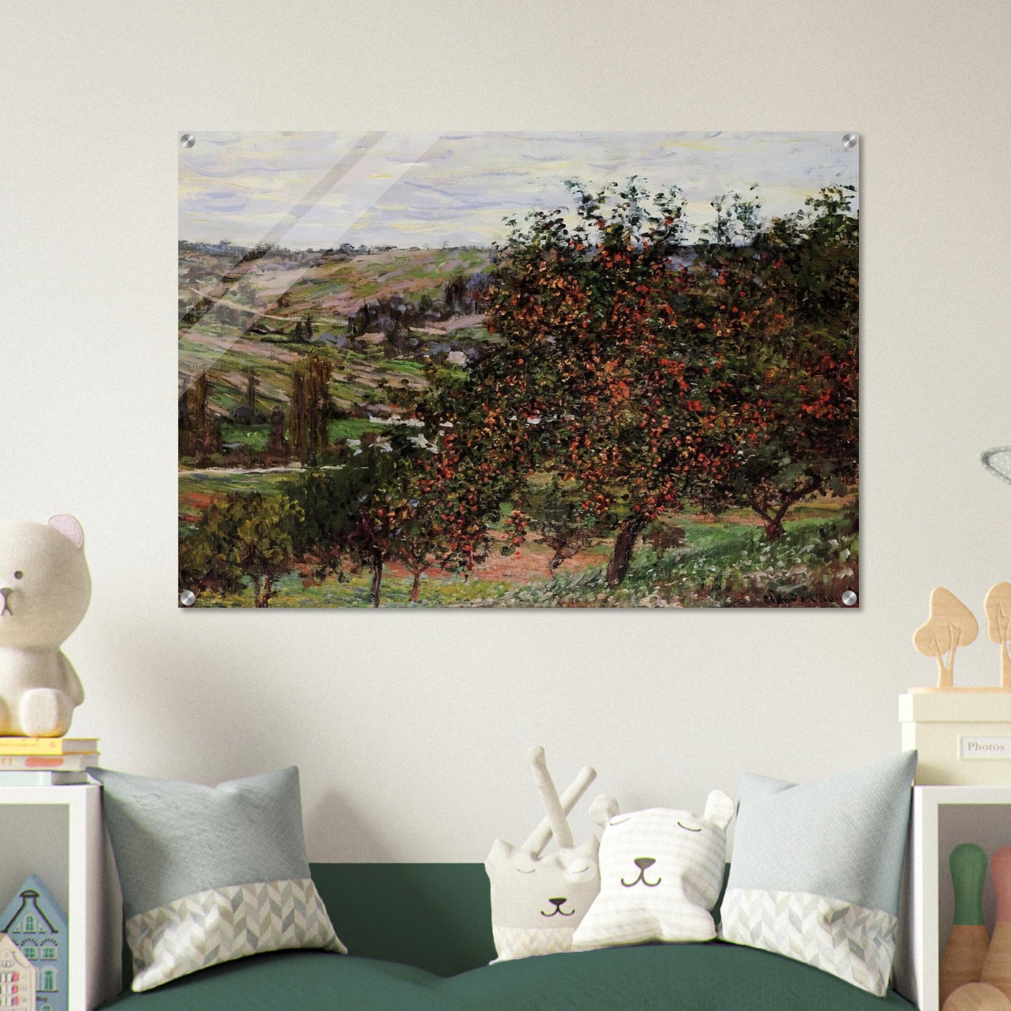 Apple Trees near Vetheuil - claude monet Acrylic Print - 70x100 cm / 28x40″ inches