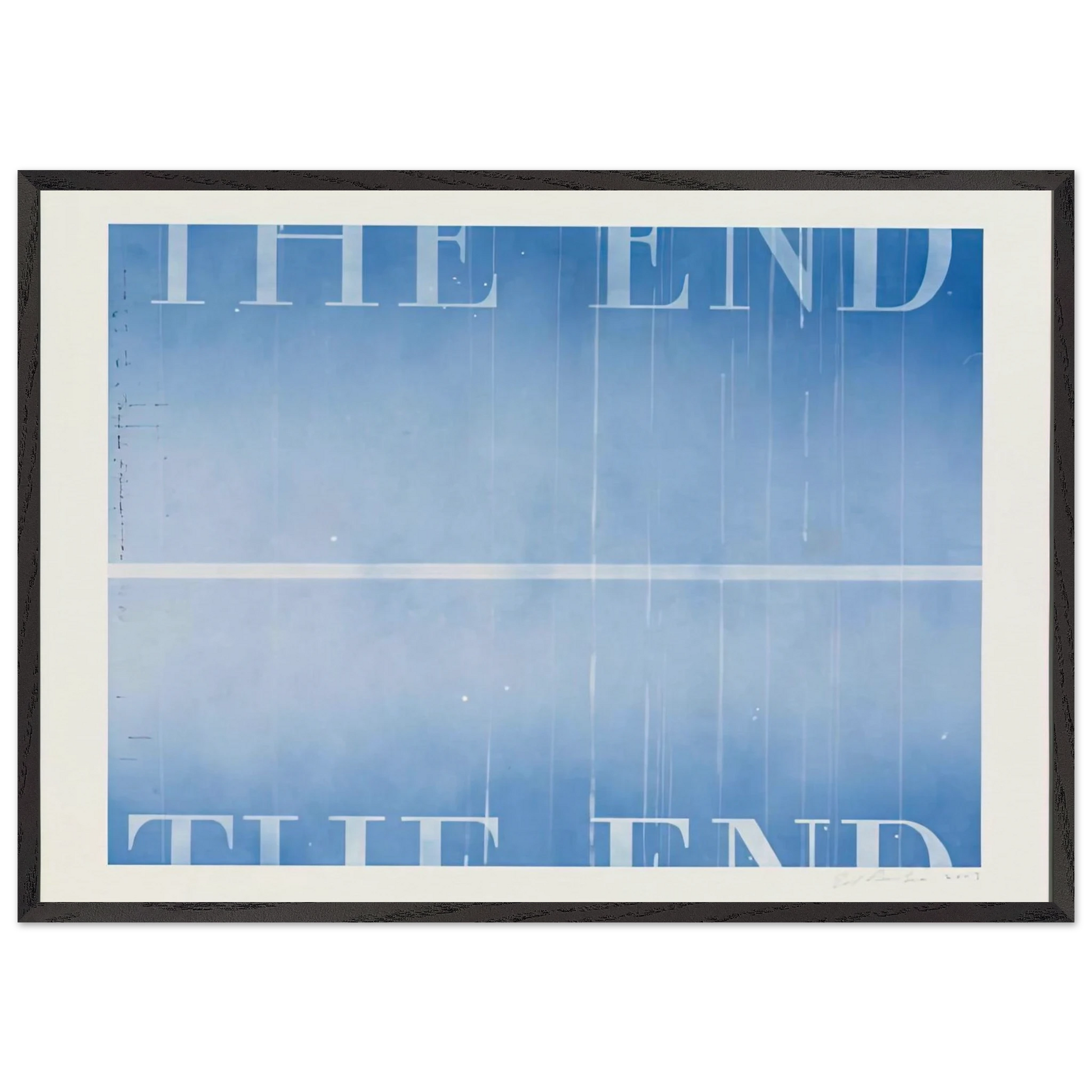 THE END 40 2003 - Edward Ruscha Framed Art Print – Black Wooden Frame - Default Title - -Framed Art Print