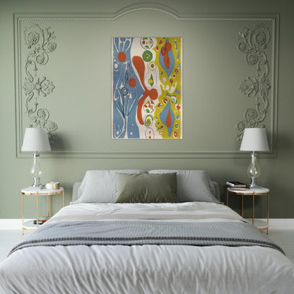 Spiele des Menschen - 1965 - Ernst Wilhelm Nay Brushed Aluminum Print - 70x100 cm / 28x40 inches | Ernst Wilhelm Nay Aluminum Print | Ernst Wilhelm Nay Prints