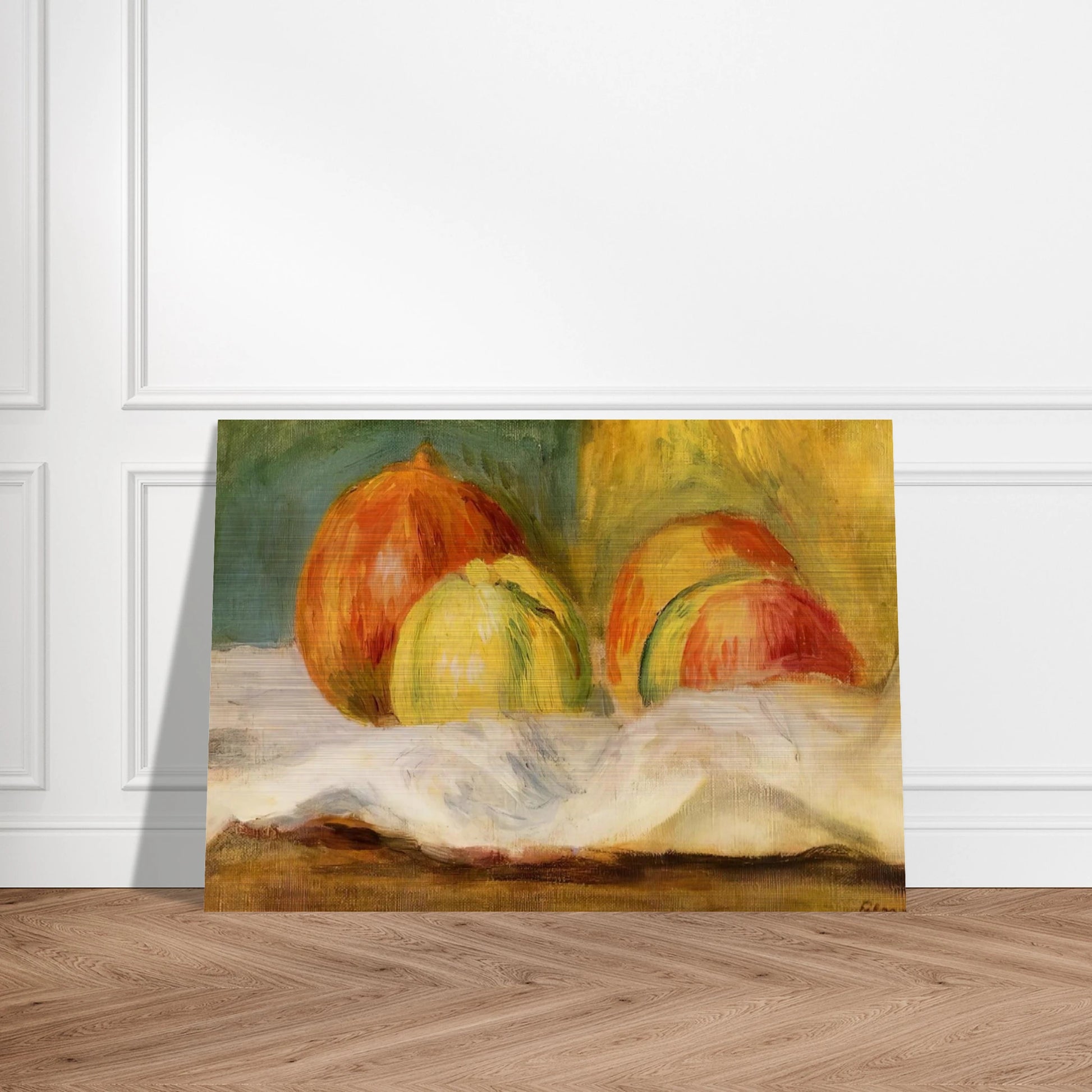 Still Life with Apples and Pomegranates - Pierre-Auguste Renoir Brushed Aluminum Print - 70x100 cm / 28x40 inches | Pierre-Auguste Renoir Aluminum Print | Pierre-Auguste Renoir Prints