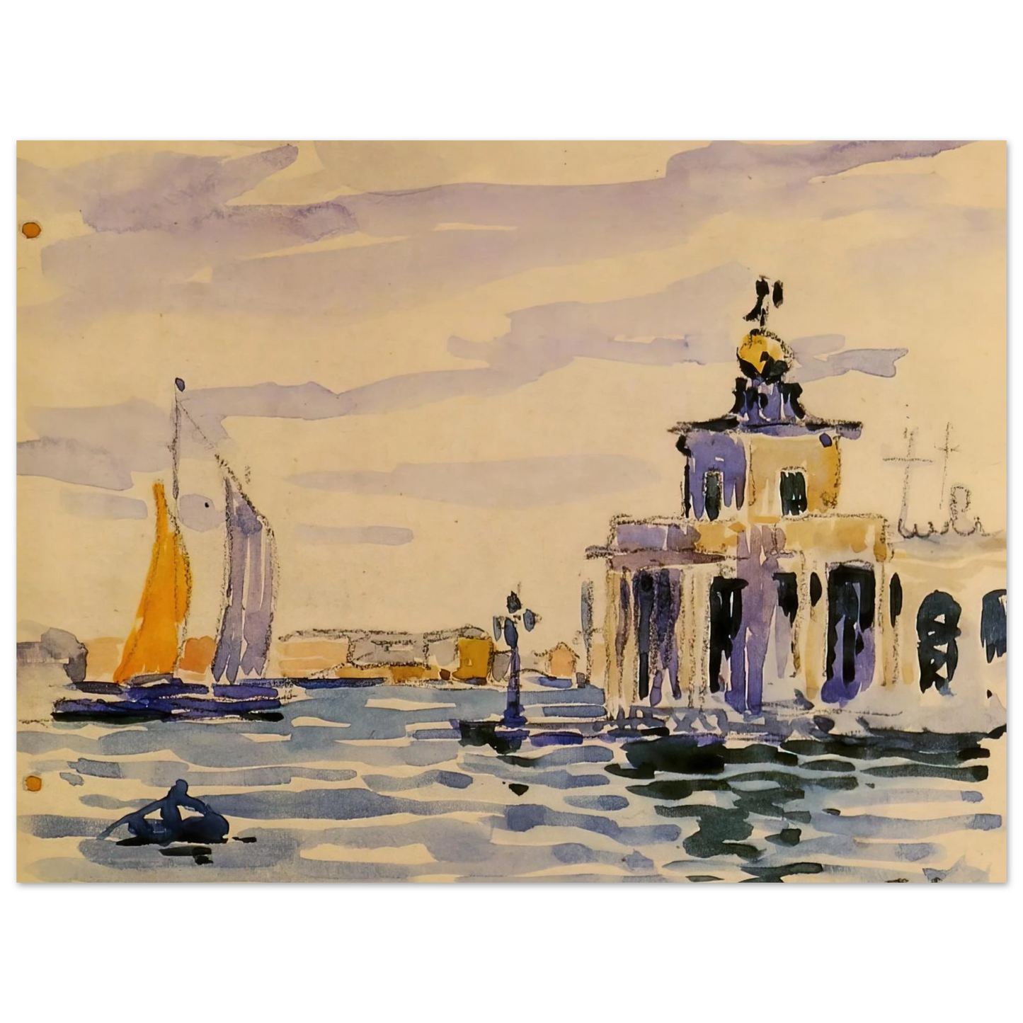 Henri-Edmond Cross - La Dogana Fine Art Poster - Default Title