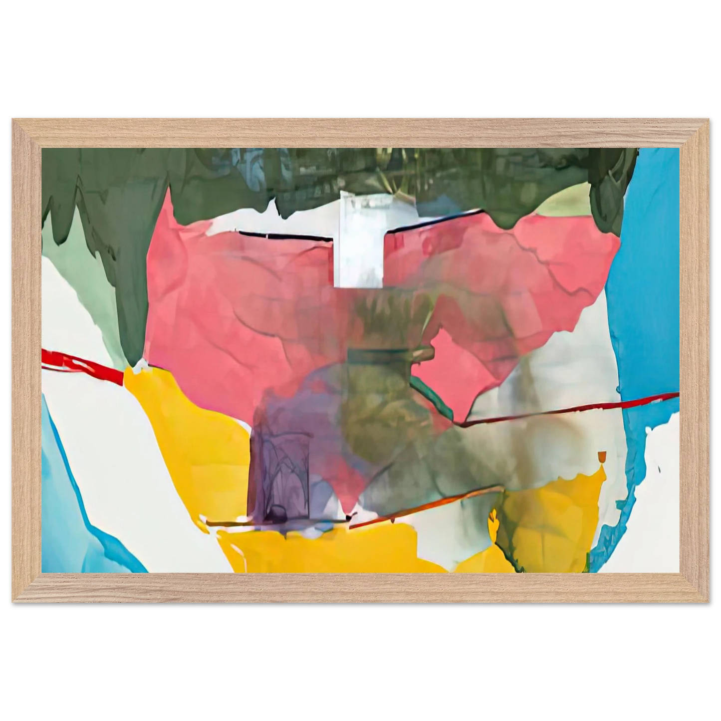 Helen Frankenthaler - Off White Square, 1973- Wall Art - 28x40 inches / 70x70 cm - Canvas (Imperial) - -