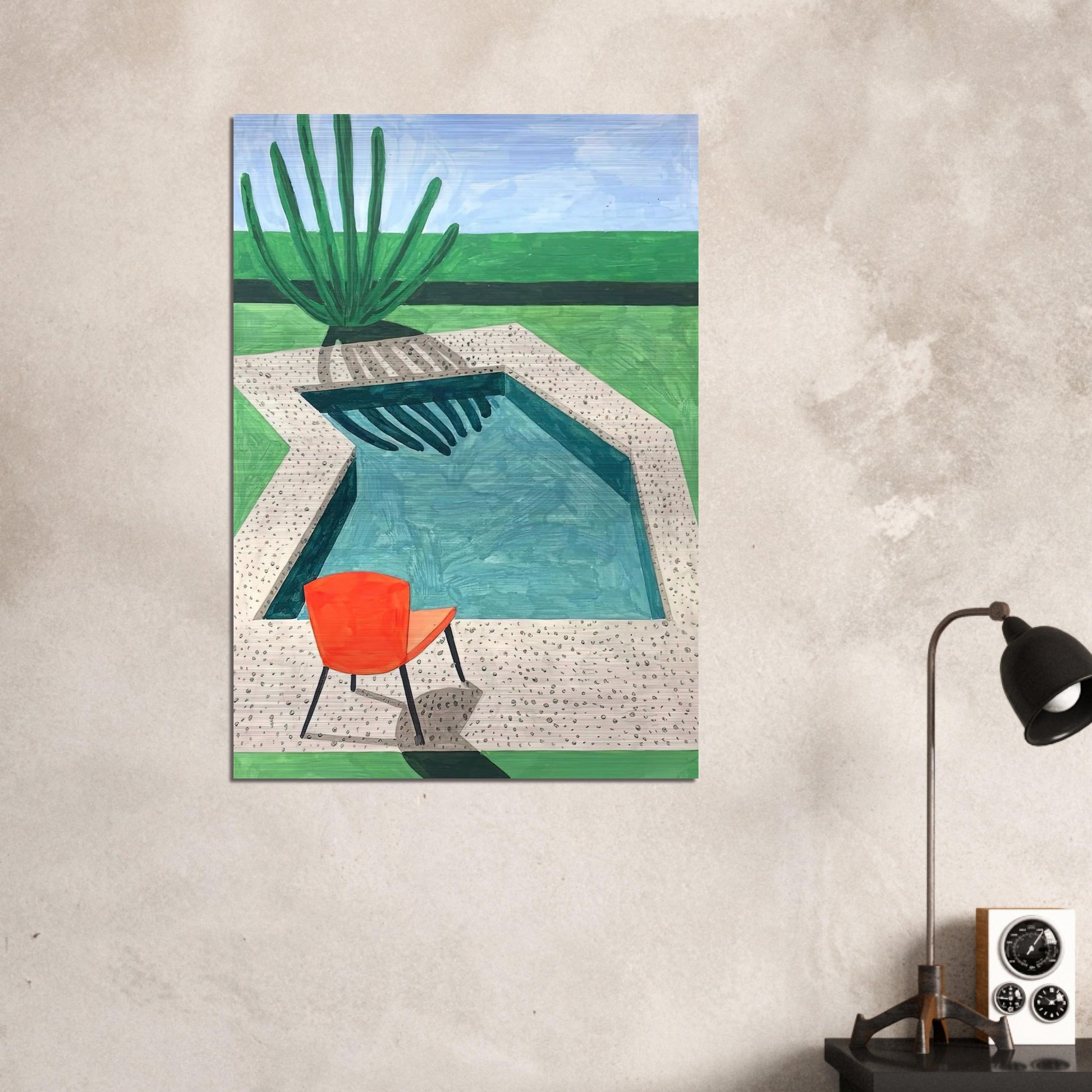 David Hockney - David Hockney Brushed Aluminum Print - 70x100 cm / 28x40 inches | David Hockney Aluminum Print | David Hockney Prints