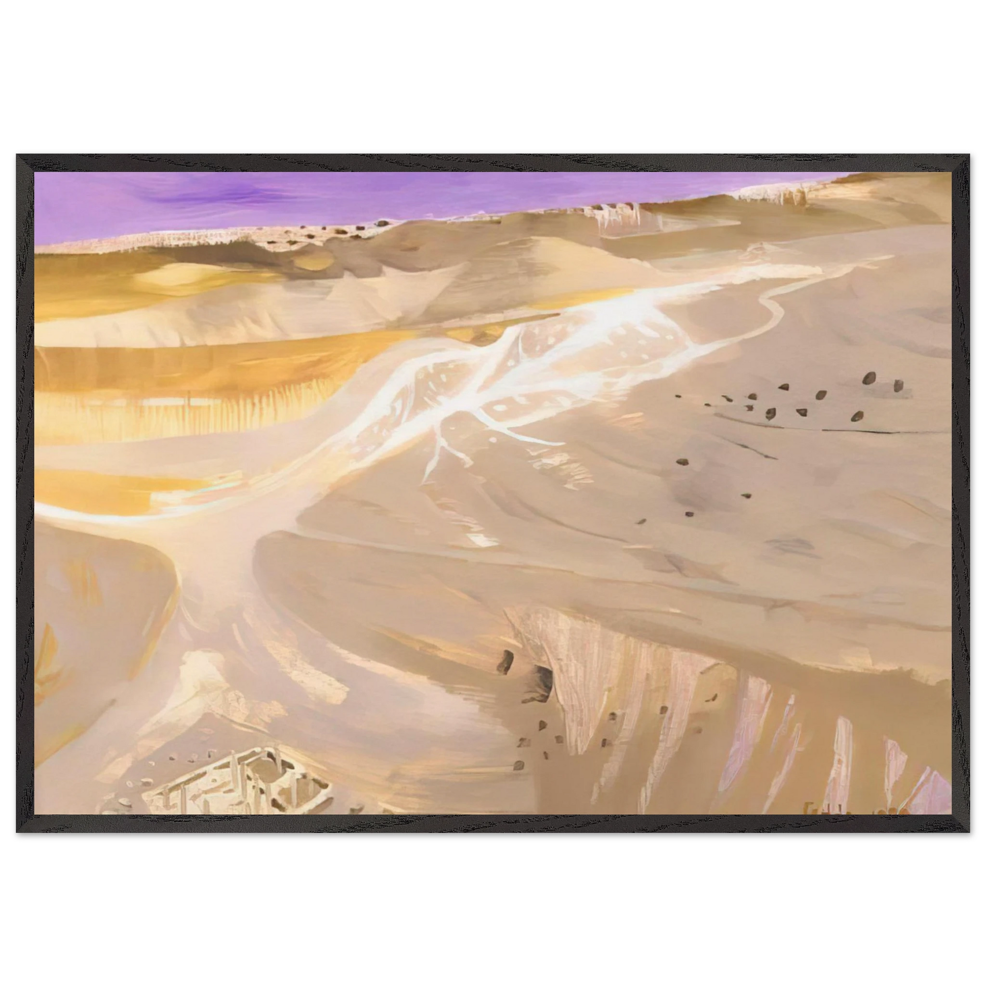 Desert - 1989 - Mary Fedden Framed Art Print – Black Wooden Frame - Default Title - -Framed Art Print