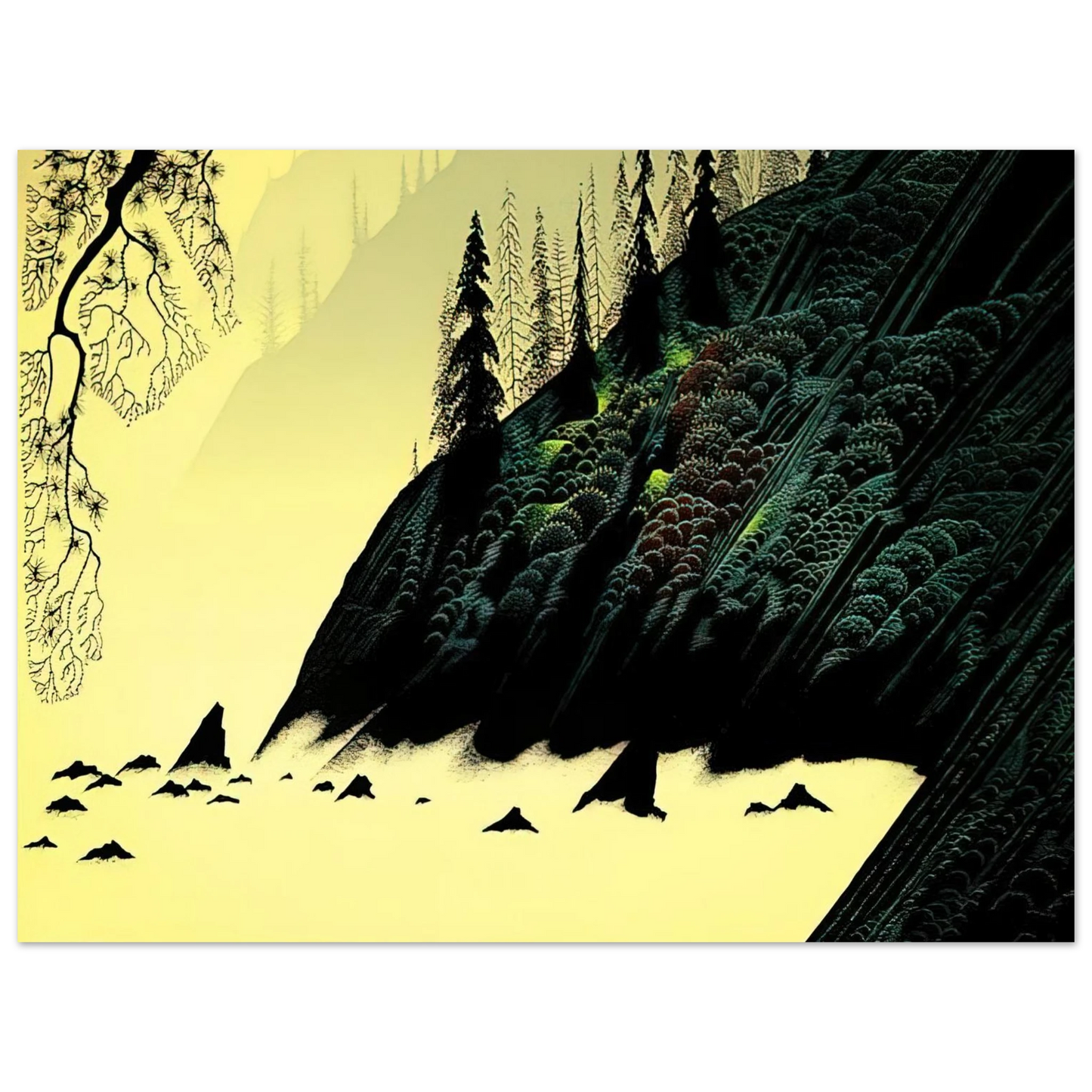 Eyvind Earle - Spruce Redwood and Pine Fine Art Poster - Default Title