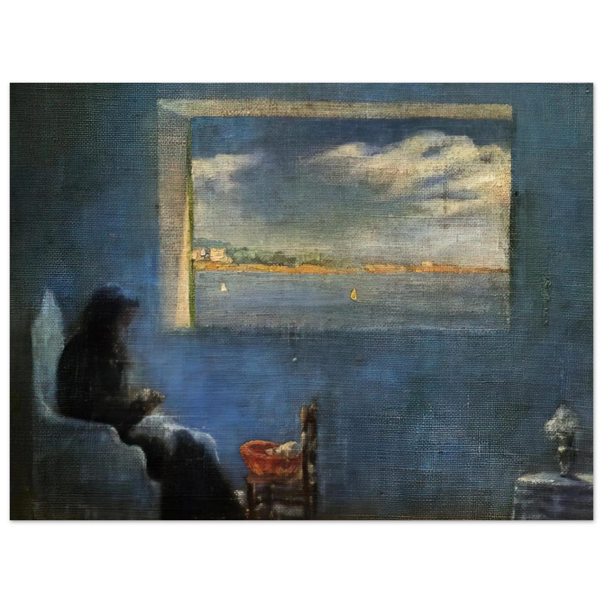 Salvador Dali - PORTRAIT OF GRANDMOTHER ANA SEWING Fine Art Poster - Default Title