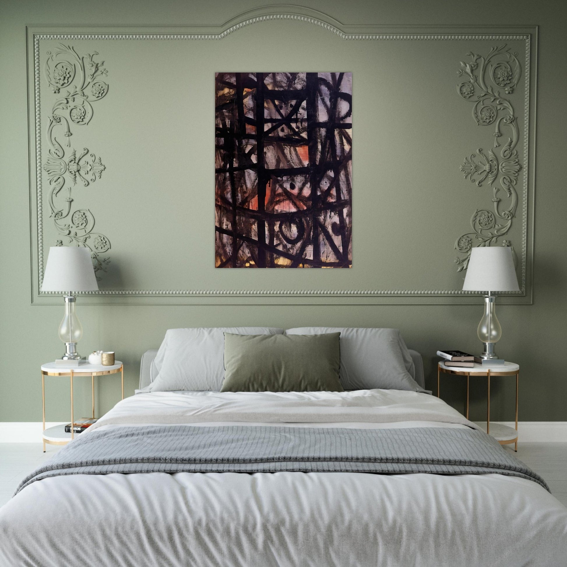 The Cage - 1954 - Adolph Gottlieb Brushed Aluminum Print - 70x100 cm / 28x40 inches | Adolph Gottlieb Aluminum Print | Adolph Gottlieb Prints