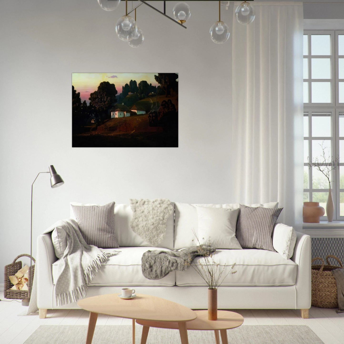 Evening in Ukraine - Arkhyp Kuindzhi Brushed Aluminum Print - 70x100 cm / 28x40 inches | Arkhyp Kuindzhi Aluminum Print | Arkhyp Kuindzhi Prints