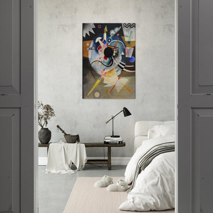 A CENTRE 1924 - Wassily Kandinsky Brushed Aluminum Print - 70x100 cm / 28x40 inches | Wassily Kandinsky Aluminum Print | Wassily Kandinsky Prints