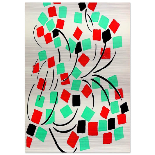 COMPOSITION 31 - Sonia Delaunay Brushed Aluminum Print - 70x100 cm / 28x40 inches | Sonia Delaunay Aluminum Print | Sonia Delaunay Prints