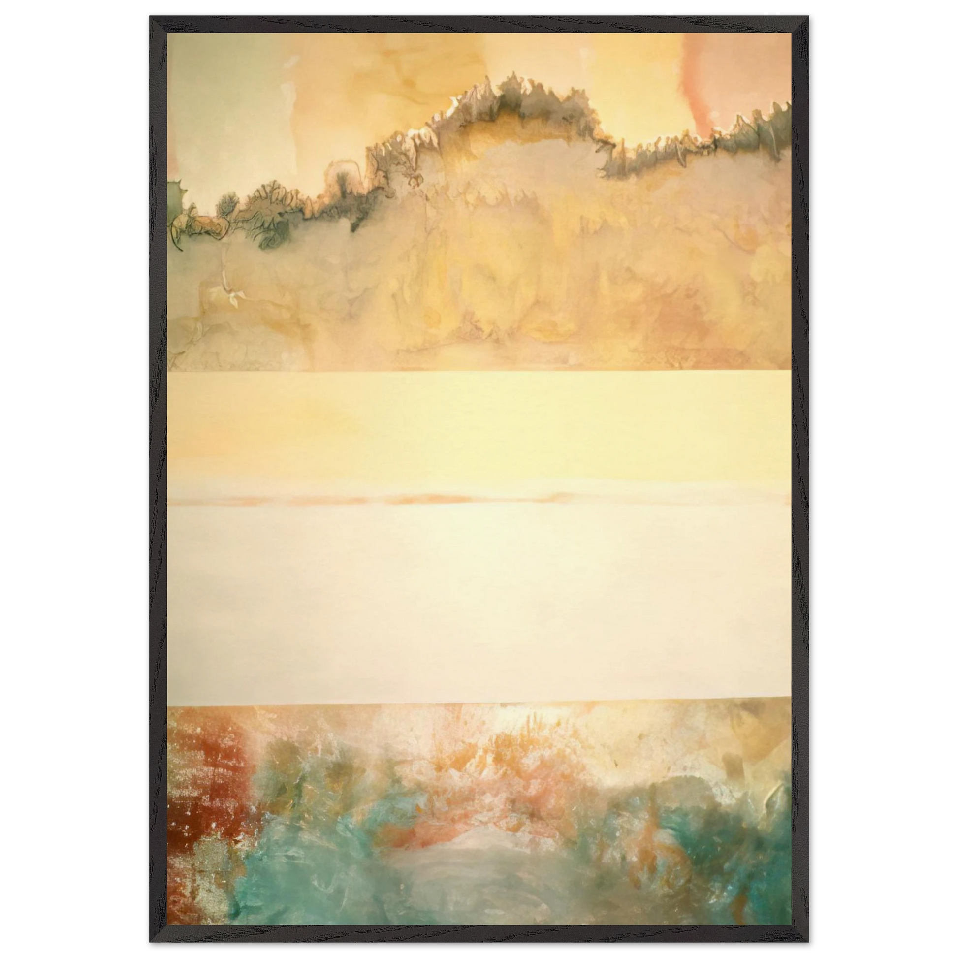 Cripple Creek - 1969 - Ronnie Landfield Framed Art Print – Black Wooden Frame - Default Title - -Framed Art Print