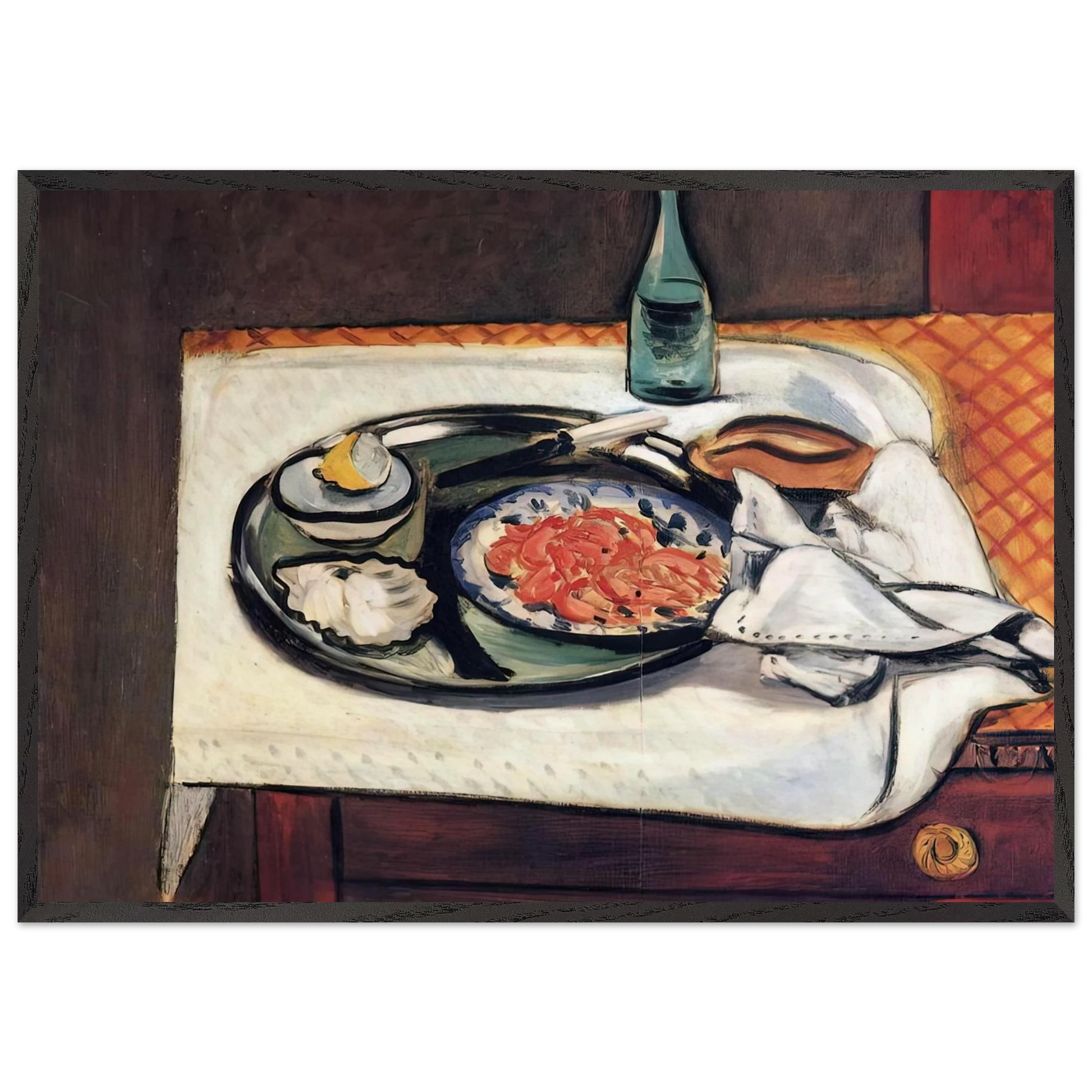 STILL LIFE WITH SHELLFISH - Henri Matisse Framed Art Print – Black Wooden Frame - Default Title - -Framed Art Print