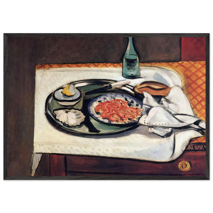 STILL LIFE WITH SHELLFISH - Henri Matisse 70x100 cm / 28x40 inches Framed Art Print – Black Wooden Frame