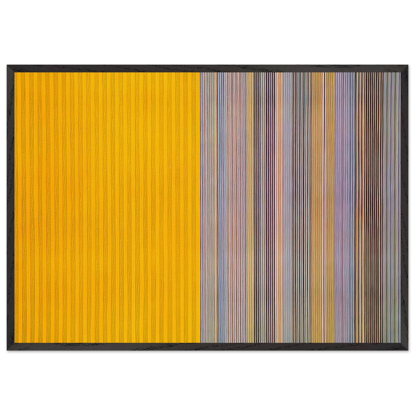 Half Lemon - 1969 - Gene Davis Framed Art Print – Black Wooden Frame - Default Title - -Framed Art Print