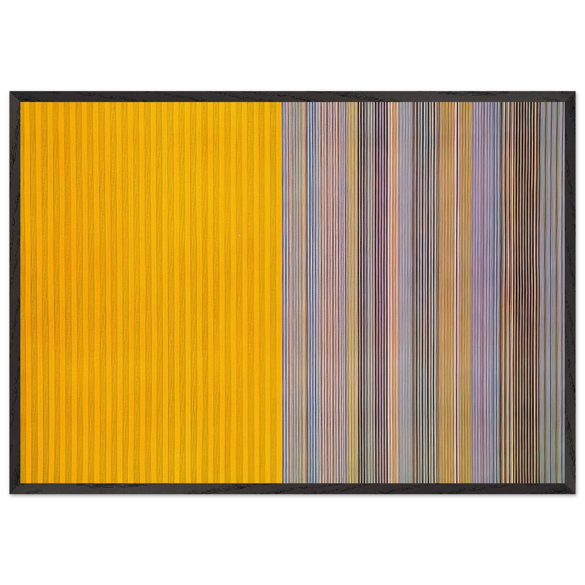 Half Lemon - 1969 - Gene Davis Framed Art Print – Black Wooden Frame - Default Title - -Framed Art Print