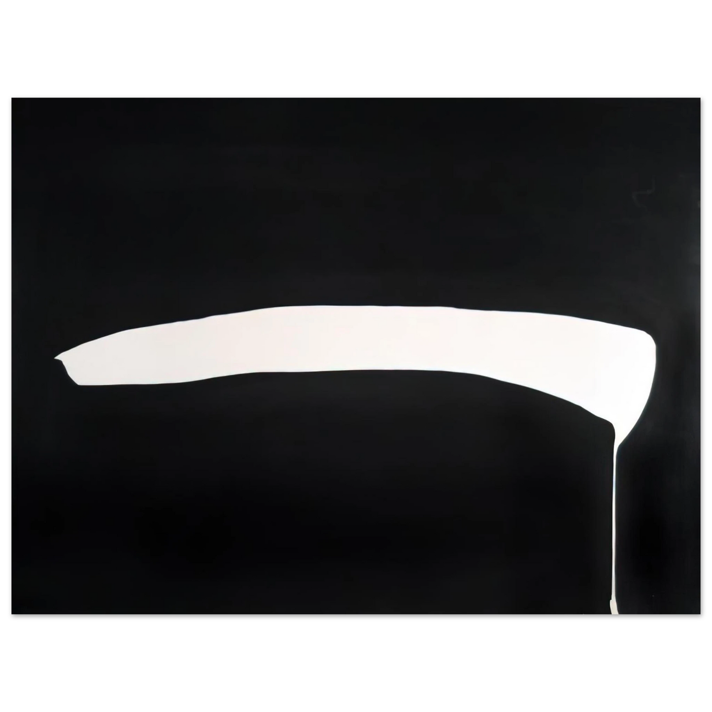 Jiro Yoshihara - White Line on Black - 1968 Fine Art Poster - Default Title