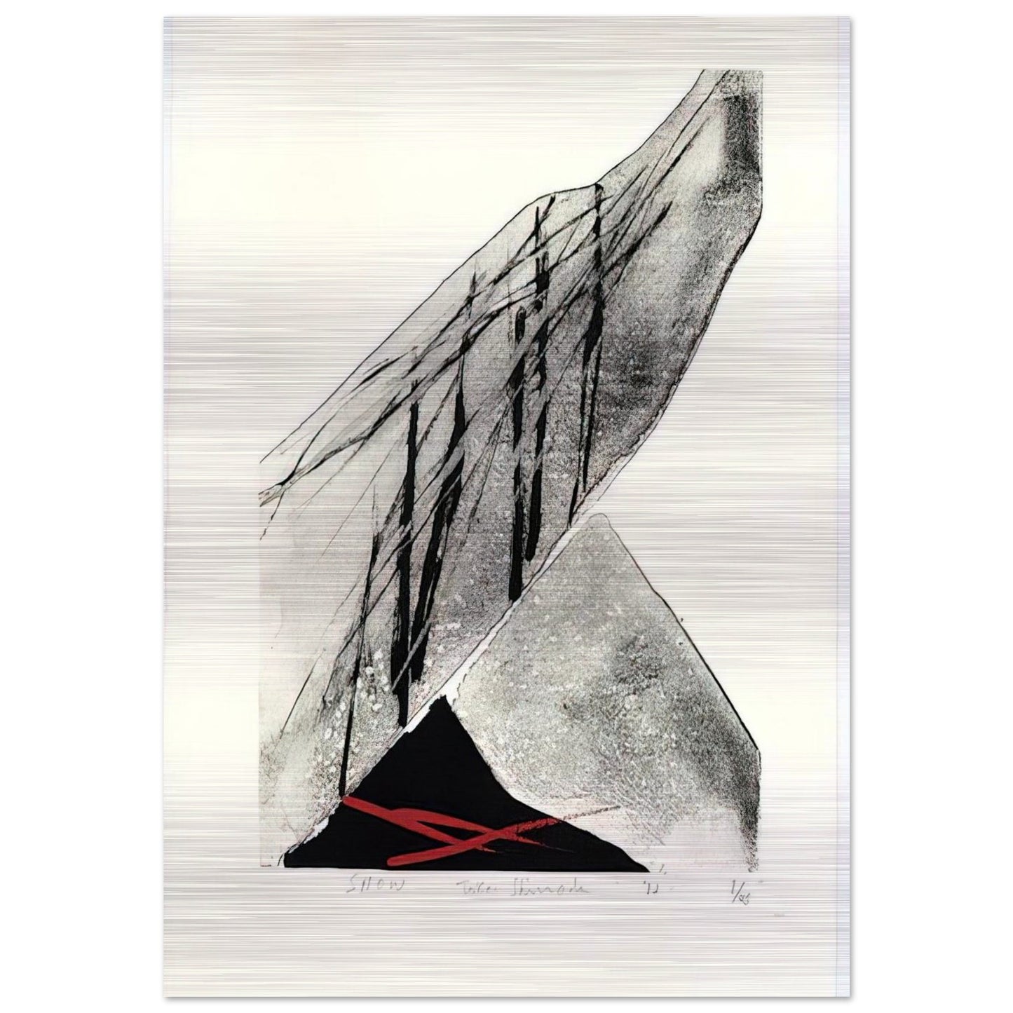 Snow - 1982 - Toko Shinoda Brushed Aluminum Print - 70x100 cm / 28x40 inches | Toko Shinoda Aluminum Print | Toko Shinoda Prints