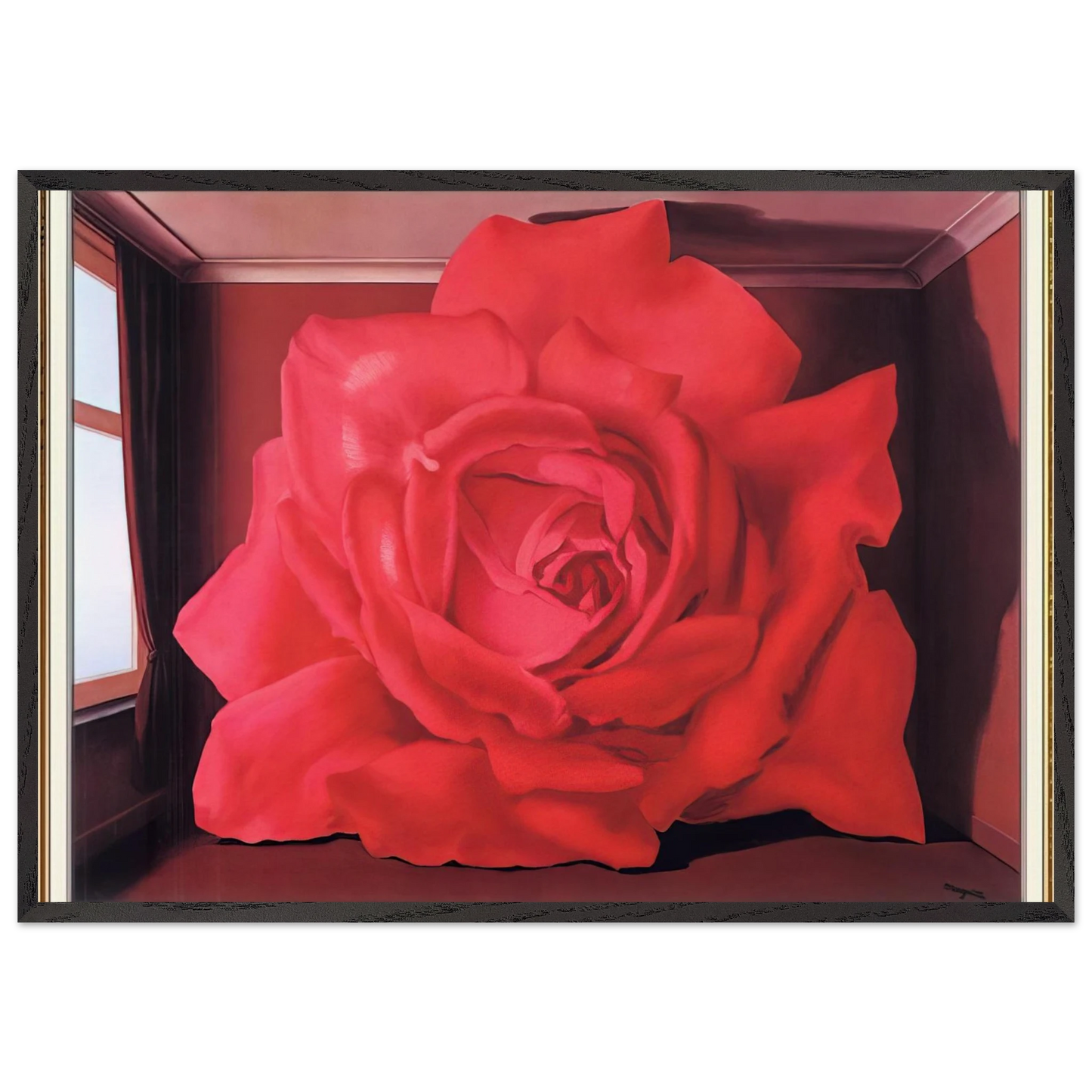 THE TOMB OF THE WRESTLERS 1960 - Rene Magritte Framed Art Print – Black Wooden Frame - Default Title - -Framed Art Print