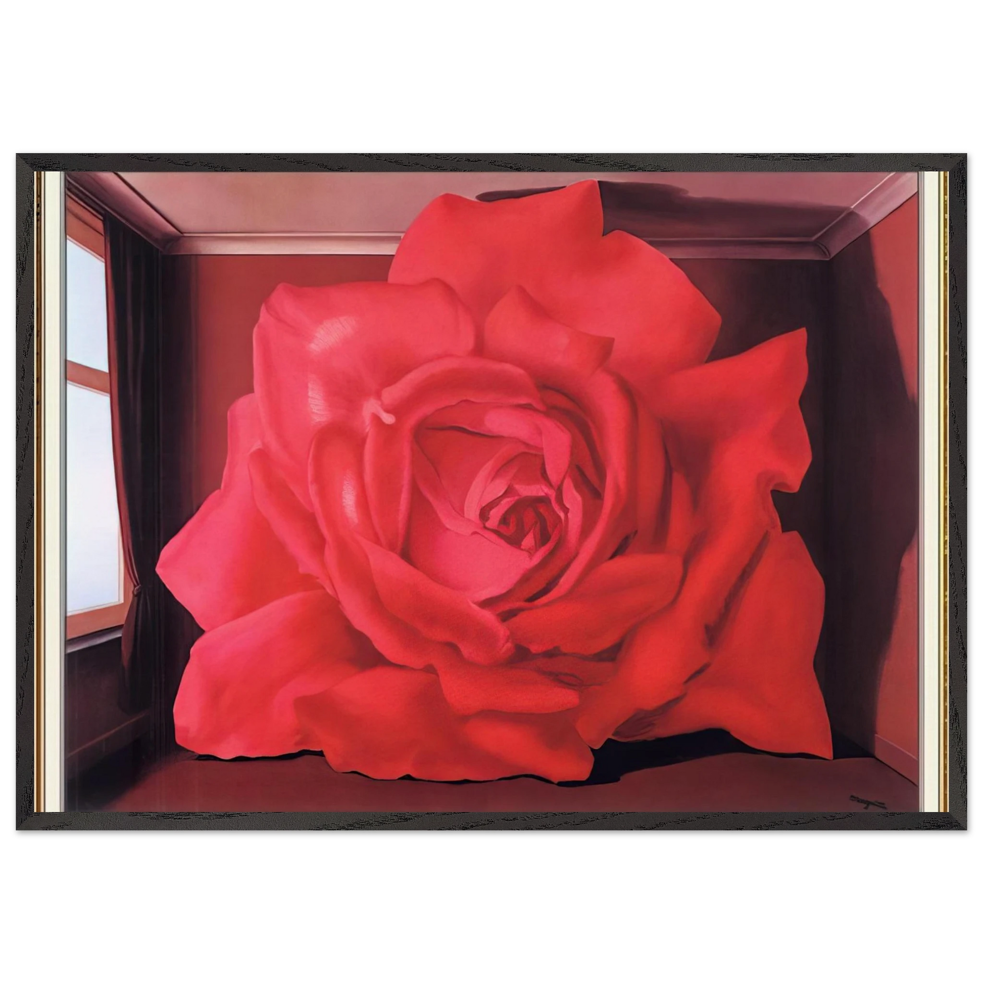 THE TOMB OF THE WRESTLERS 1960 - Rene Magritte Framed Art Print – Black Wooden Frame - Default Title - -Framed Art Print